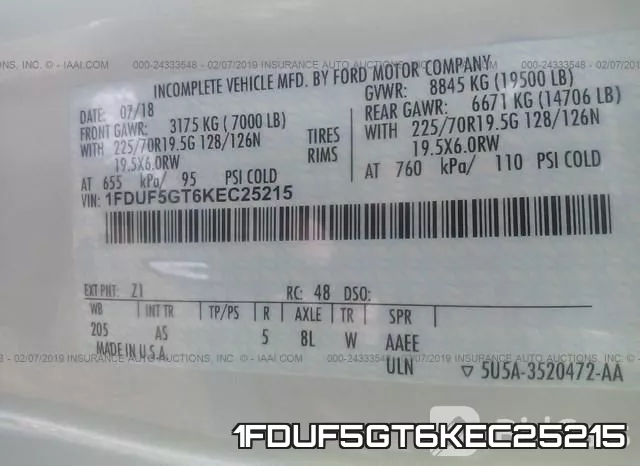 1FDUF5GT6KEC25215 фото 10