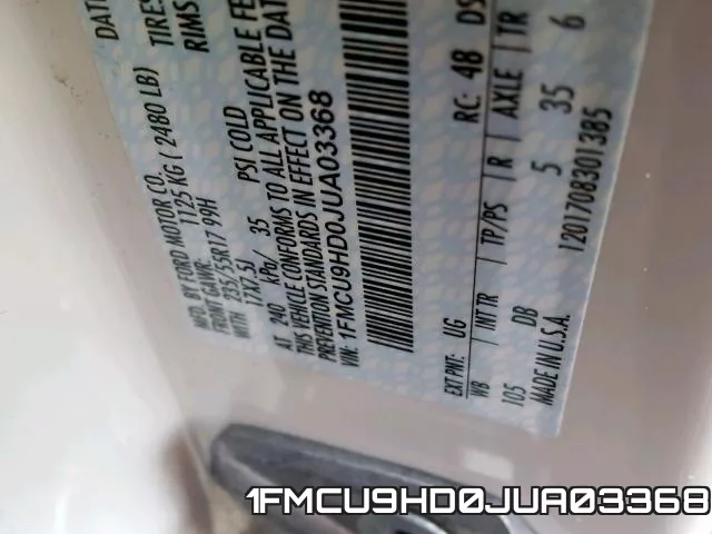 1FMCU9HD0JUA03368 фото 2