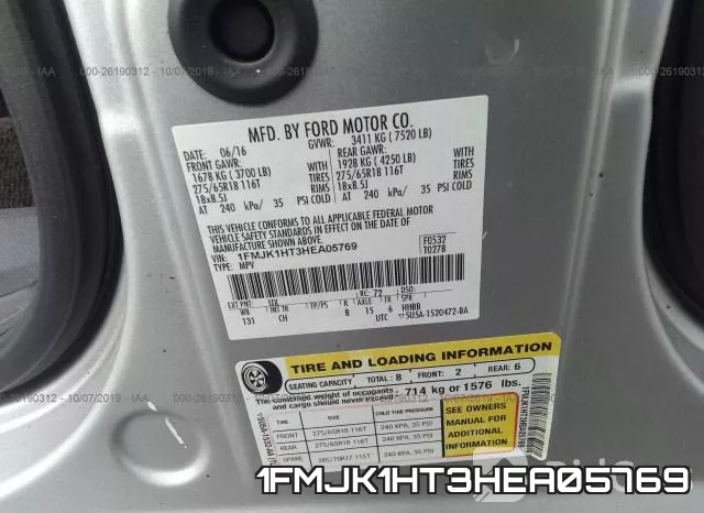 1FMJK1HT3HEA05769 фото 10