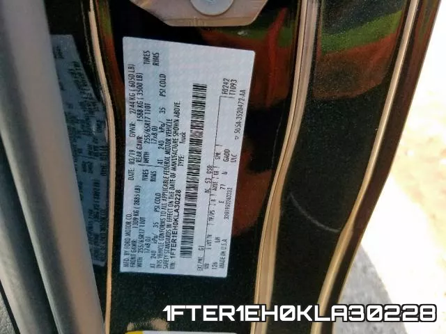 1FTER1EH0KLA30228 фото 2