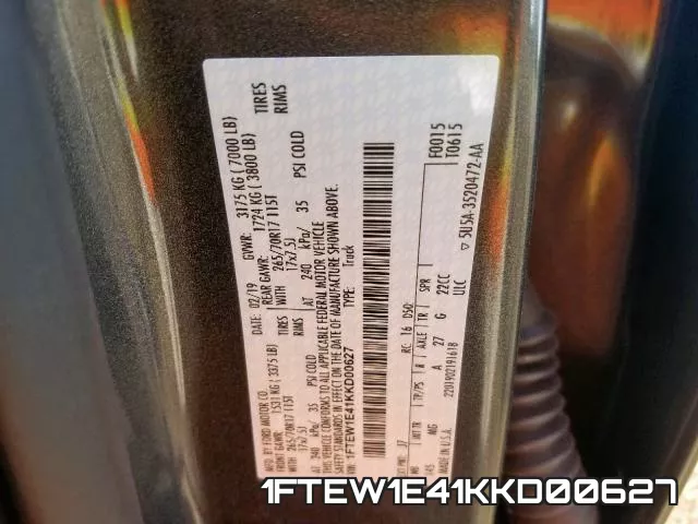 1FTEW1E41KKD00627 фото 2