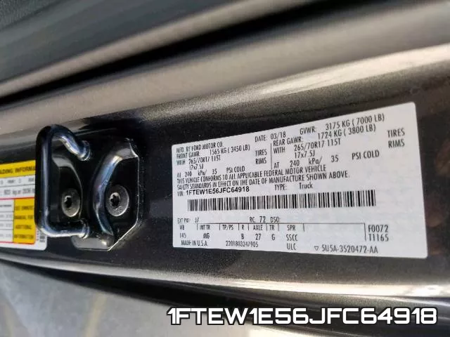 1FTEW1E56JFC64918 фото 2