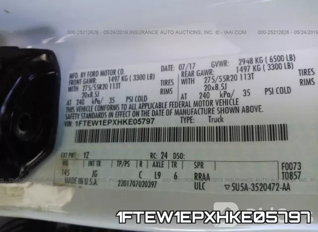 1FTEW1EPXHKE05797 фото 10