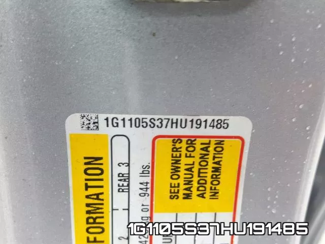 1G1105S37HU191485 фото 2