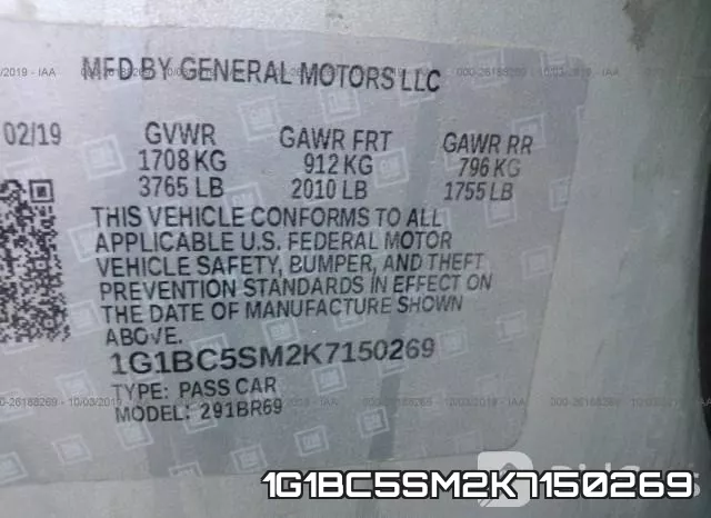 1G1BC5SM2K7150269 фото 10