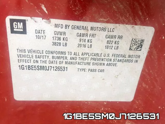 1G1BE5SM0J7126531 фото 2