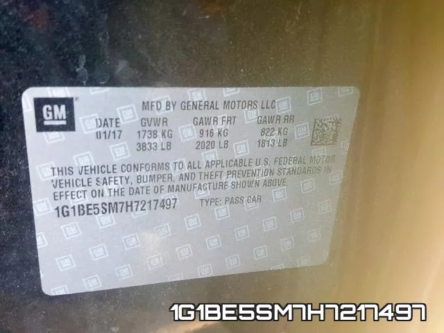1G1BE5SM7H7217497 фото 2