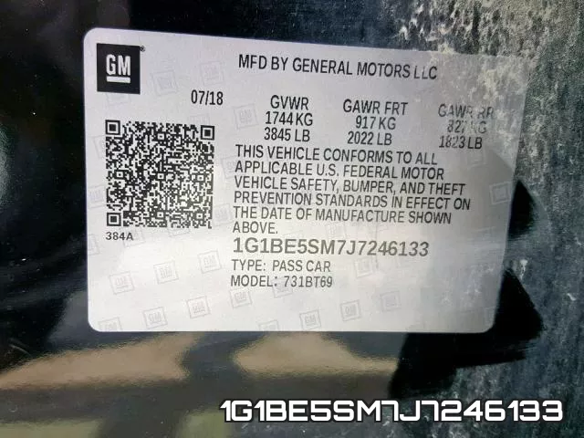 1G1BE5SM7J7246133 фото 2