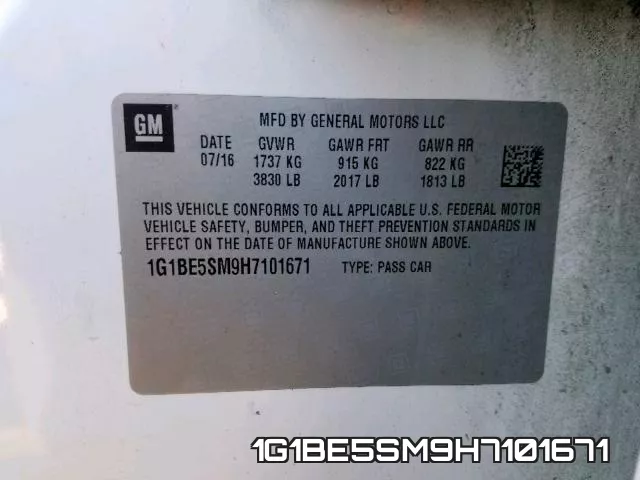 1G1BE5SM9H7101671 фото 2
