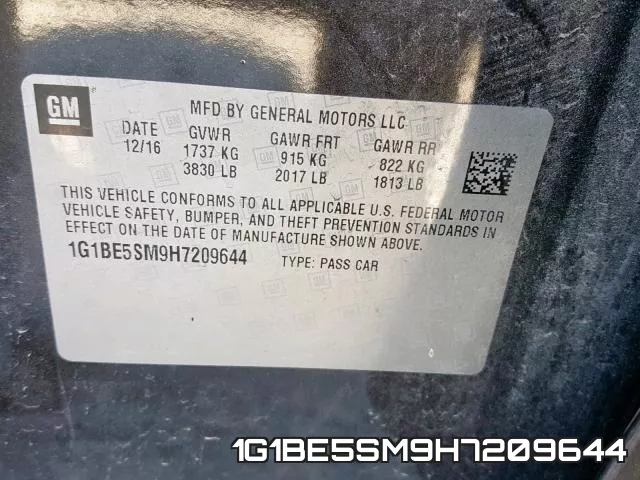 1G1BE5SM9H7209644 фото 2