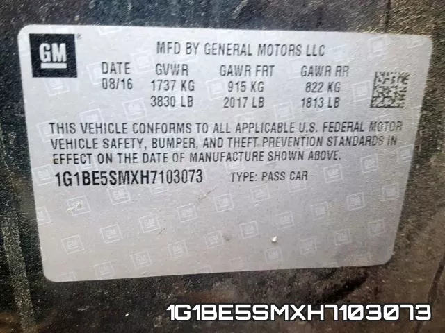 1G1BE5SMXH7103073 фото 2