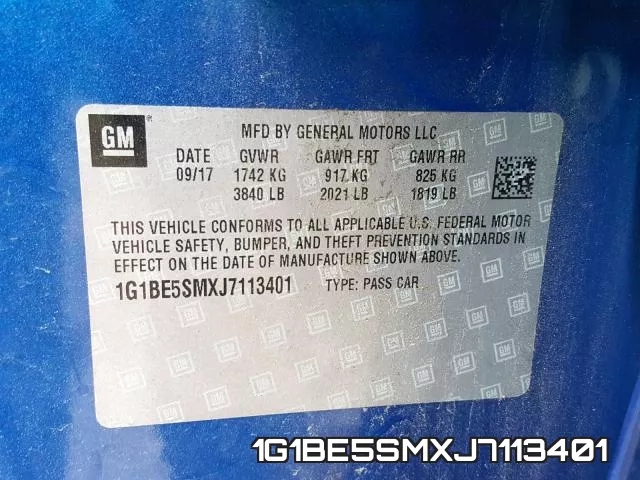 1G1BE5SMXJ7113401 фото 2