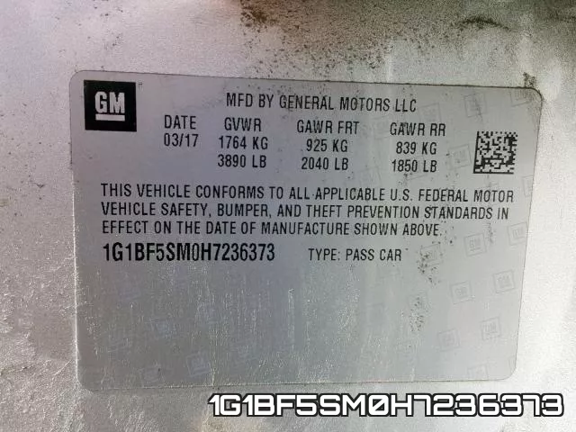 1G1BF5SM0H7236373 фото 2