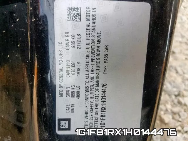 1G1FB1RX1H0144476 фото 2