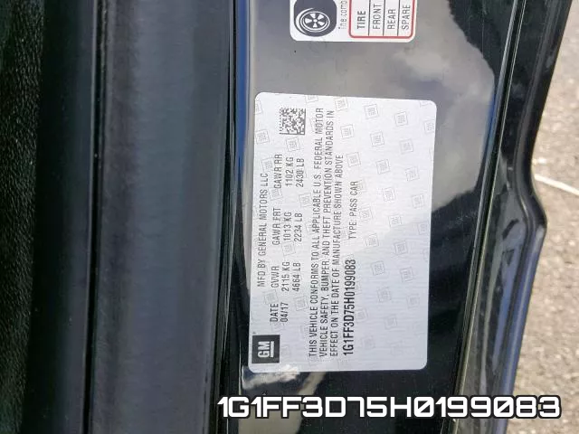 1G1FF3D75H0199083 фото 2