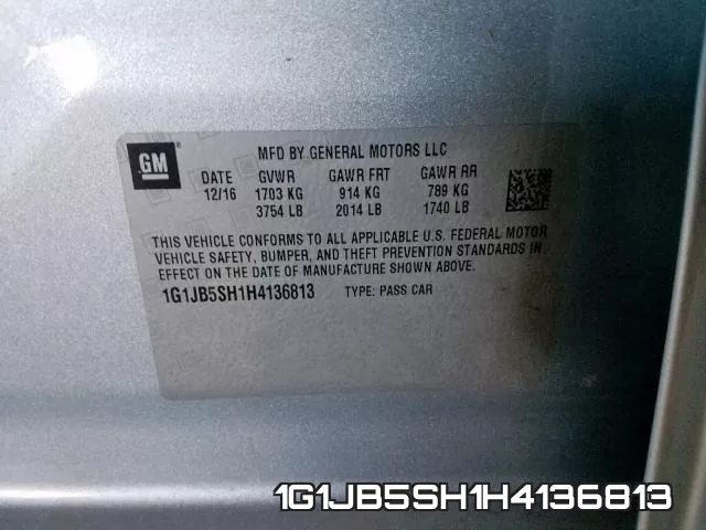 1G1JB5SH1H4136813 фото 2