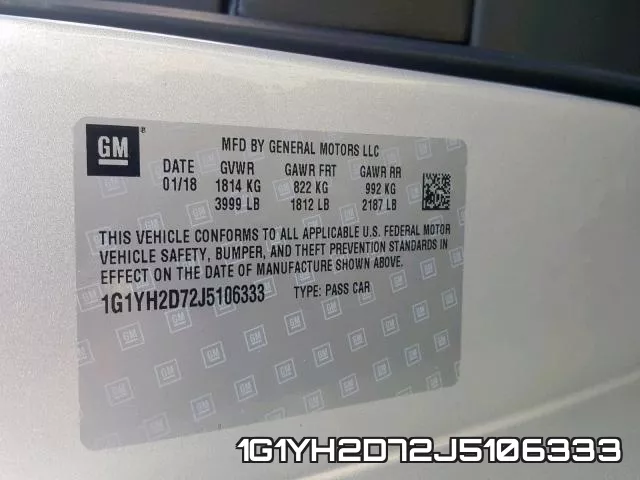 1G1YH2D72J5106333 фото 2