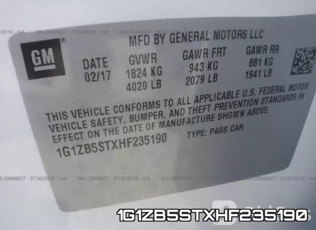 1G1ZB5STXHF235190 фото 9