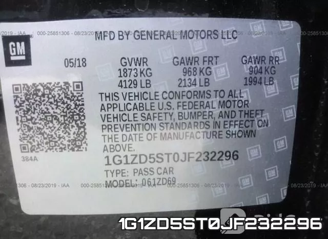 1G1ZD5ST0JF232296 фото 10