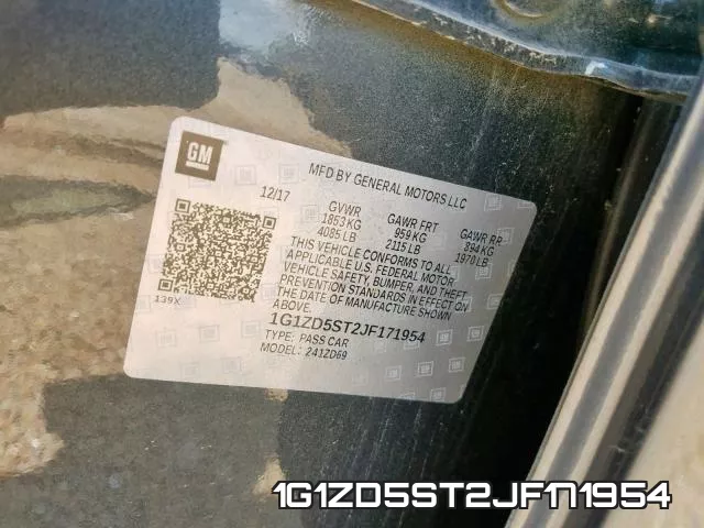 1G1ZD5ST2JF171954 фото 2