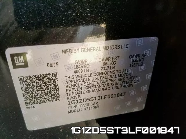 1G1ZD5ST3LF001847 фото 2