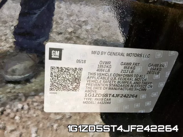 1G1ZD5ST4JF242264 фото 2