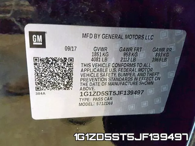 1G1ZD5ST5JF139497 фото 2