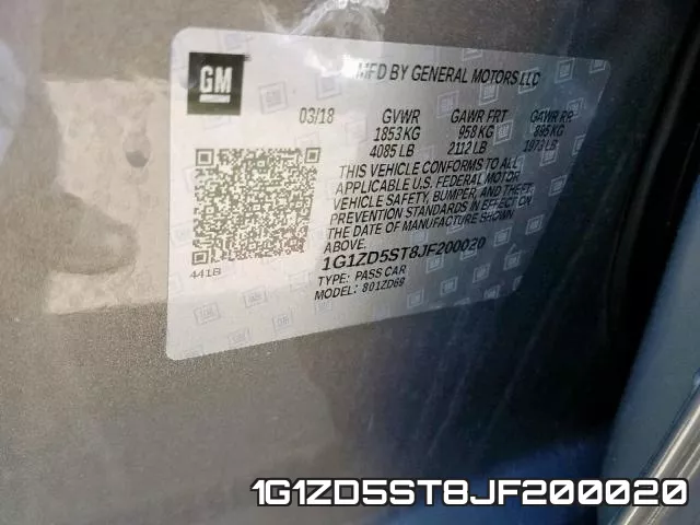 1G1ZD5ST8JF200020 фото 2