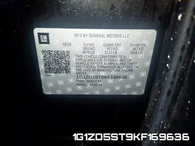 1G1ZD5ST9KF169636 фото 2