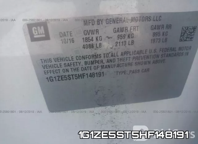 1G1ZE5ST5HF148191 фото 10