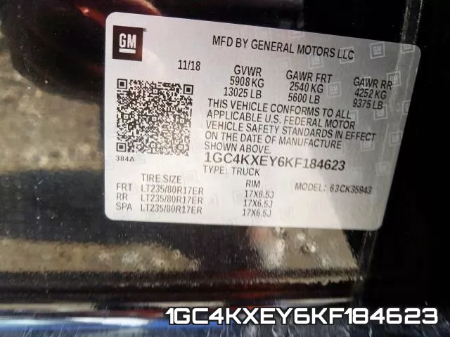 1GC4KXEY6KF184623 фото 2