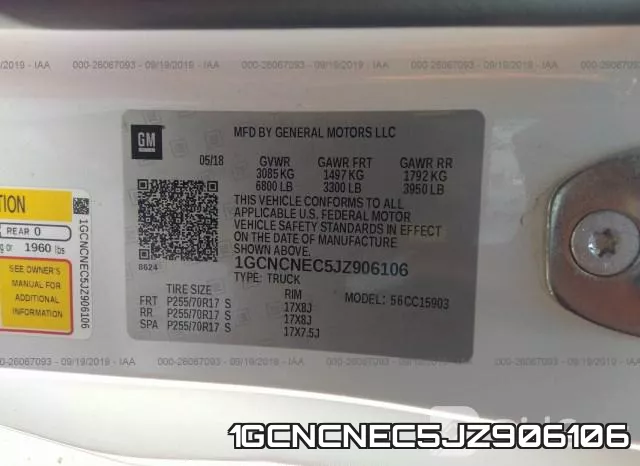 1GCNCNEC5JZ906106 фото 10
