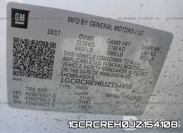 1GCRCREH0JZ154108 фото 10