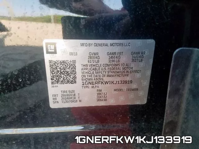 1GNERFKW1KJ133919 фото 2