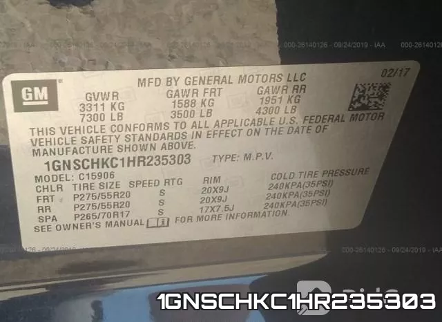 1GNSCHKC1HR235303 фото 10
