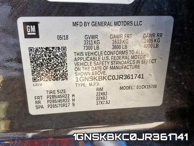 1GNSKBKC0JR361741 фото 2