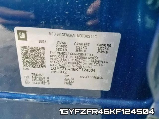 1GYFZFR46KF124504 фото 2