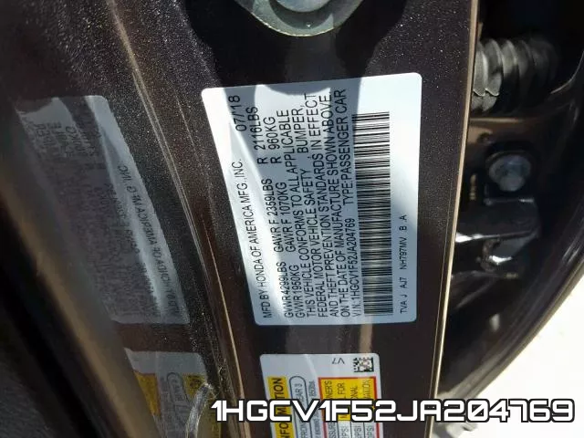 1HGCV1F52JA204769 фото 2