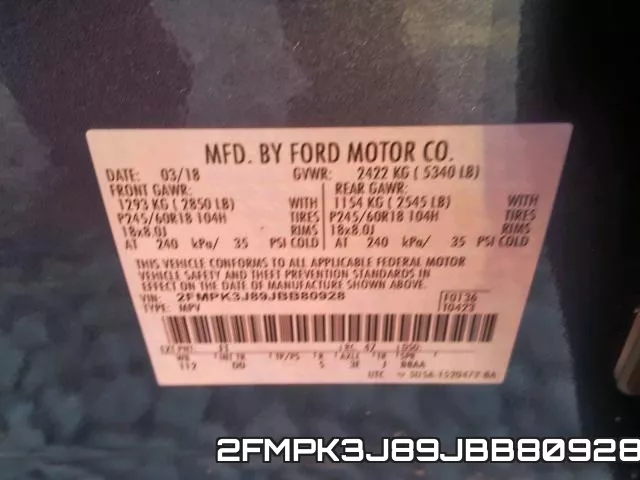 2FMPK3J89JBB80928 фото 2