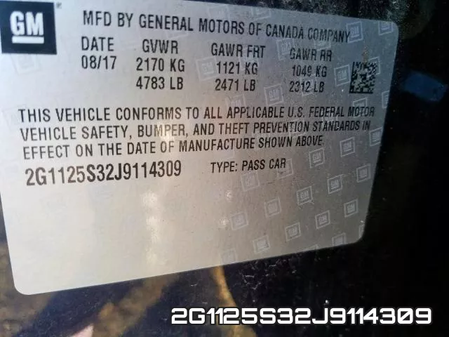 2G1125S32J9114309 фото 2