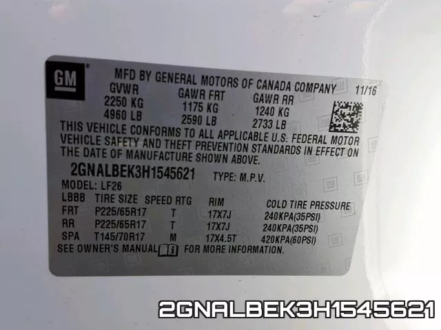 2GNALBEK3H1545621 фото 2