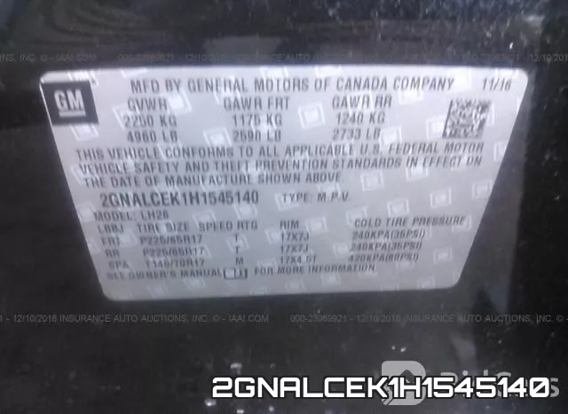 2GNALCEK1H1545140 фото 10