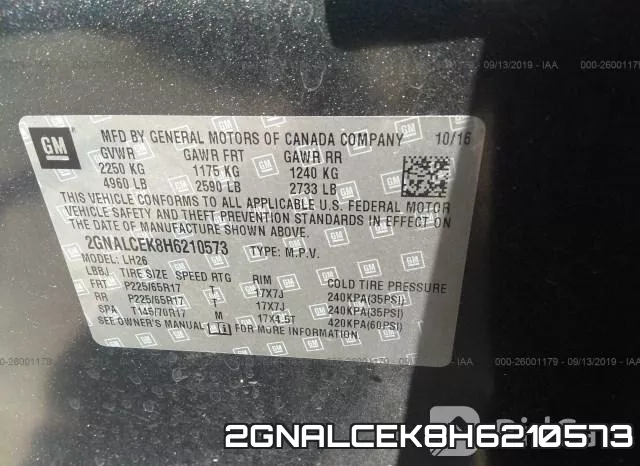 2GNALCEK8H6210573 фото 10