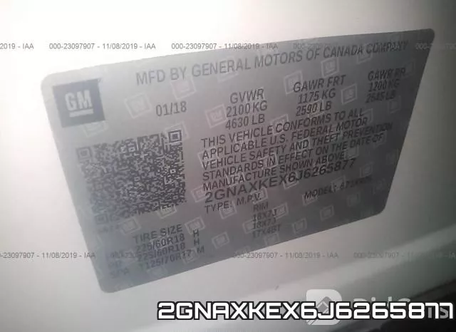2GNAXKEX6J6265877 фото 10