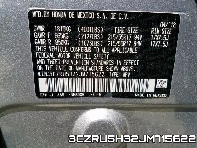 3CZRU5H32JM715622 фото 2