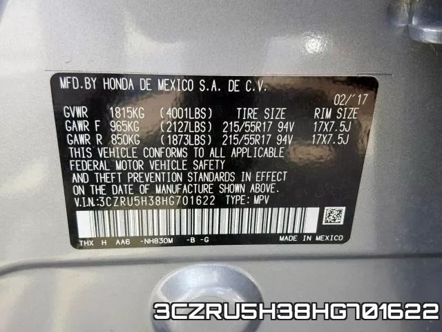 3CZRU5H38HG701622 фото 2