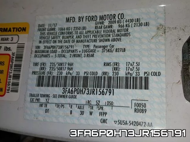 3FA6P0H73JR156791 фото 2