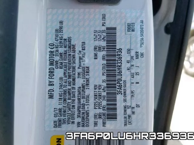3FA6P0LU6HR336936 фото 2
