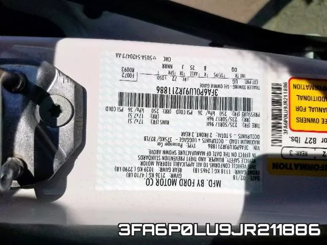 3FA6P0LU9JR211886 фото 2