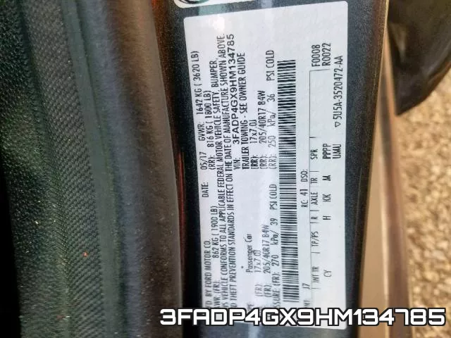 3FADP4GX9HM134785 фото 2